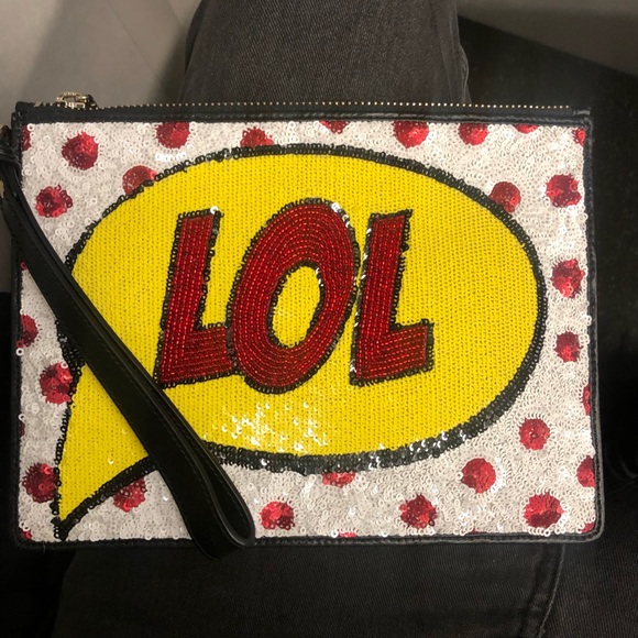 Alice + Olivia Handbags - 🆕 Alice + Olivia Lol Graphic Wristlet NEVER USED